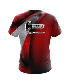 Alternative view of Hammer Red Oblique CoolWick Bowling Jersey