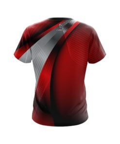 Alternative view of Plain Red Oblique CoolWick Bowling Jersey