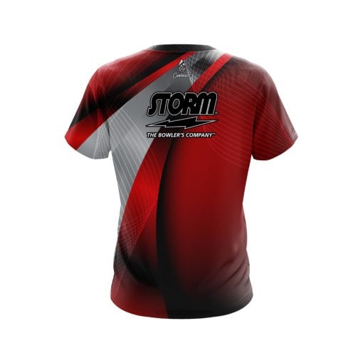 Storm Red Oblique CoolWick Bowling Jersey - Image 2