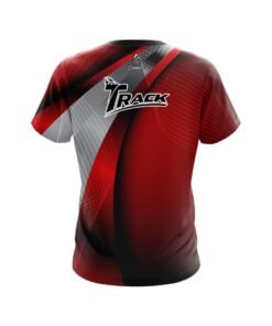 Alternative view of Track Red Oblique CoolWick Bowling Jersey