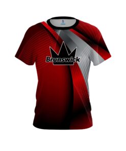 Brunswick Red Oblique CoolWick Bowling Jersey