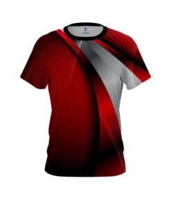 Plain Red Oblique CoolWick Bowling Jersey