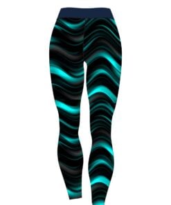 Alternative view of Turqouise Waverly CoolWick Leggings