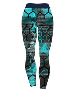Alternative view of Teal Honeycomb CoolWick Leggings
