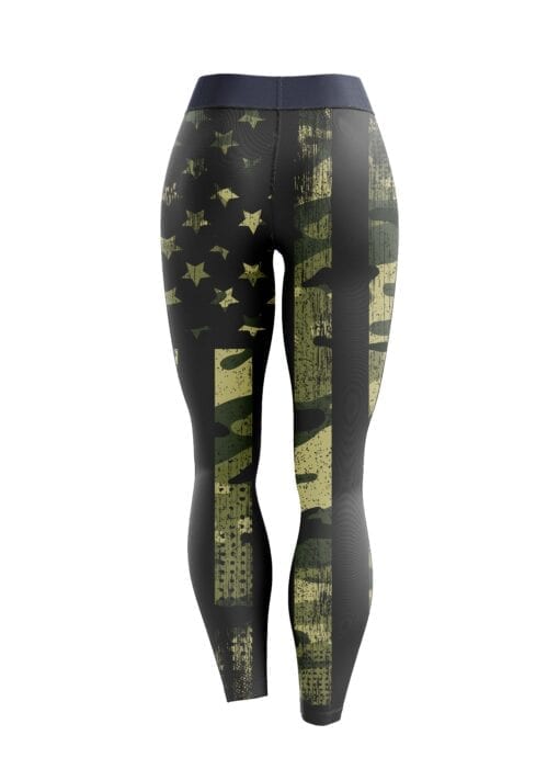 Camouflage Flag CoolWick Leggings - Image 2