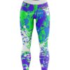 Paint Splatter Green Purple CoolWick Leggings