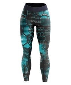 Teal Honeycomb CoolWick Leggings