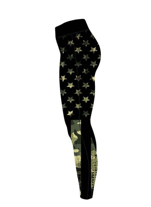 Camouflage Flag CoolWick Leggings - Image 3