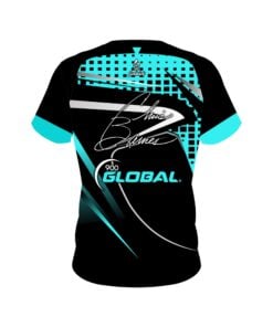 Alternative view of Chris Barnes Turquoise Slash CoolWick Bowling Jersey