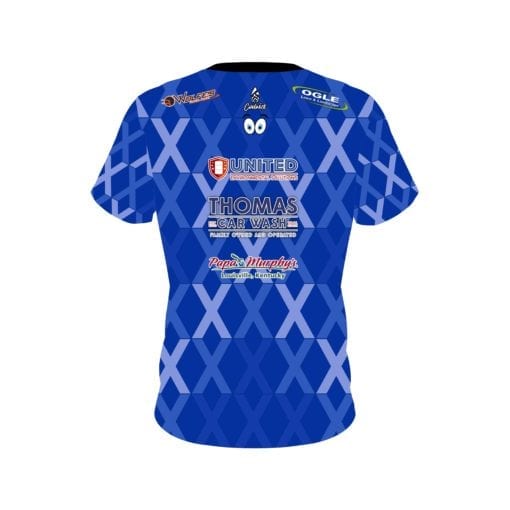 Matt Ogle DV8 Blue X Replica CoolWick Bowling Jersey - Image 2