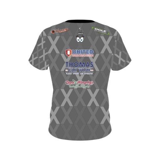 Matt Ogle DV8 Silver X Replica CoolWick Bowling Jersey - Image 2