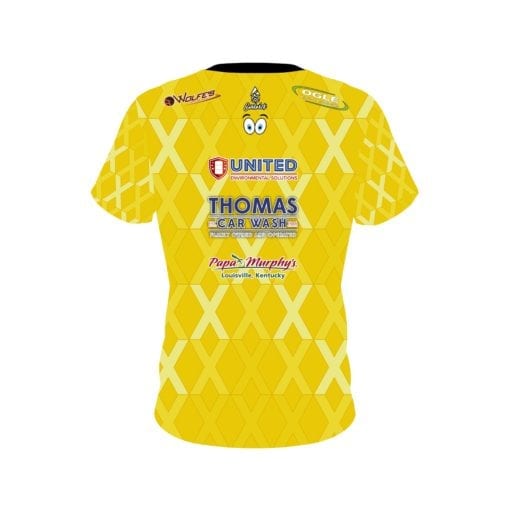 Matt Ogle DV8 Yellow X Replica CoolWick Bowling Jersey - Image 2