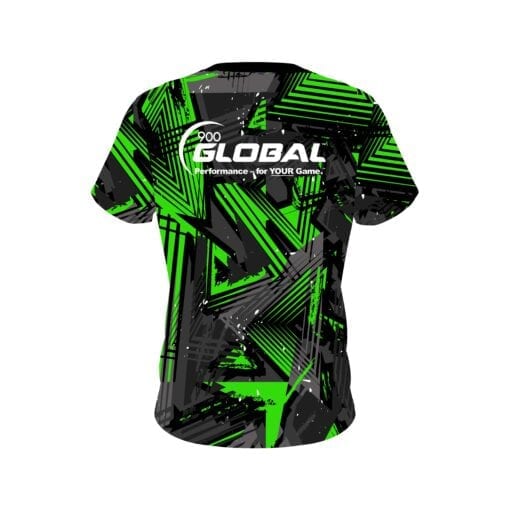 900 Global Green Triangles CoolWick Bowling Jersey - Image 2