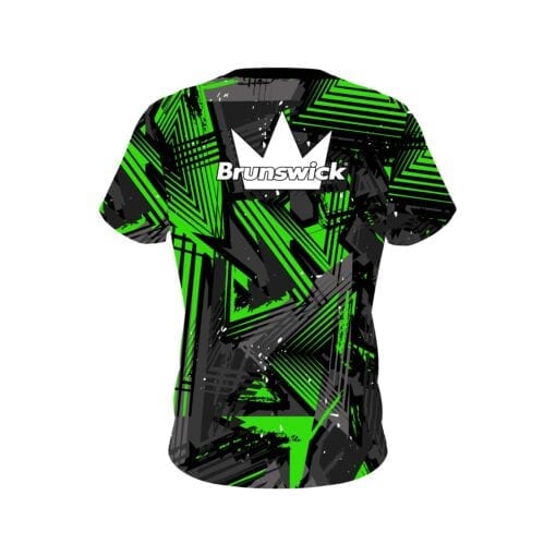 Brunswick Green Triangle CoolWick Bowling Jersey - Image 2