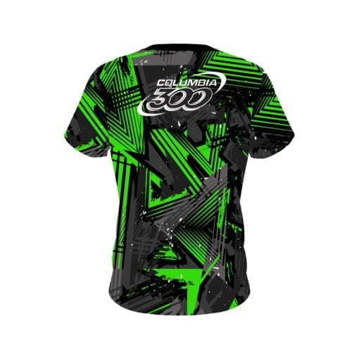 Columbia 300 Green Triangle CoolWick Bowling Jersey - Image 2