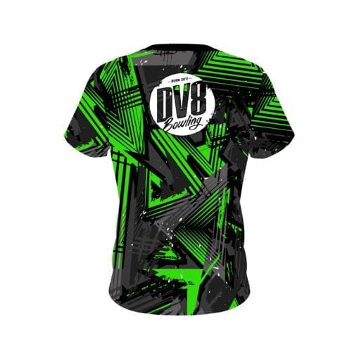 DV8 Green Triangles CoolWick Bowling Jersey - Image 2