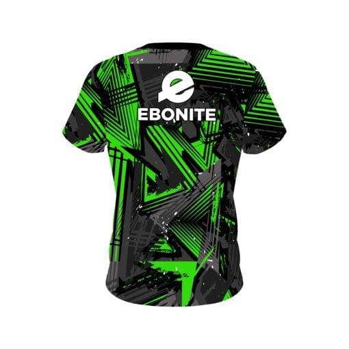 Ebonite Green Triangles CoolWick Bowling Jersey - Image 2