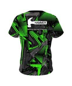 Alternative view of Hammer Green Triangles CoolWick Bowling Jersey