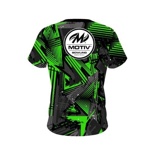 Motiv Green Triangles CoolWick Bowling Jersey - Image 2