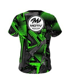 Alternative view of Motiv Green Triangles CoolWick Bowling Jersey