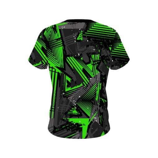 Plain Green Triangles CoolWick Bowling Jersey - Image 2