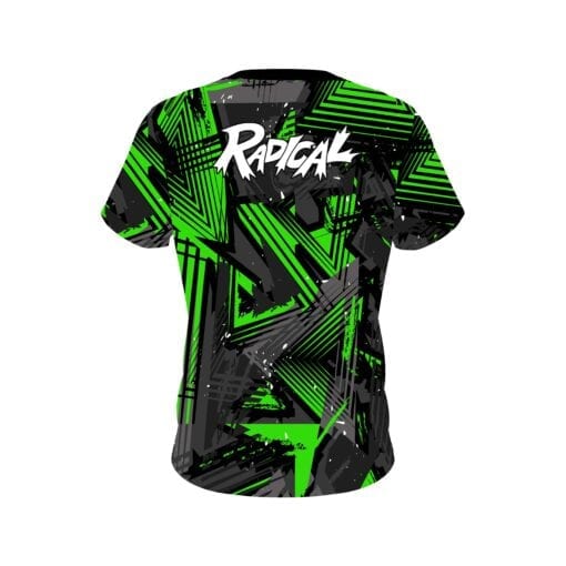 Radical Green Triangles CoolWick Bowling Jersey - Image 2