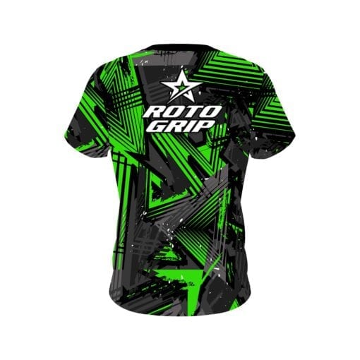 Roto Grip Green Triangles CoolWick Bowling Jersey - Image 2