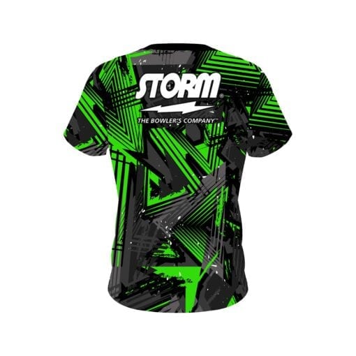 Storm Green Triangles CoolWick Bowling Jersey - Image 2