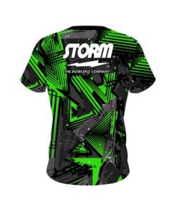 Alternative view of Storm Green Triangles CoolWick Bowling Jersey