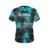 900 Global Teal Honeycomb CoolWick Bowling Jersey - Image 2