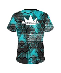 Alternative view of Brunswick Teal Honeycomb CoolWick Bowling Jersey