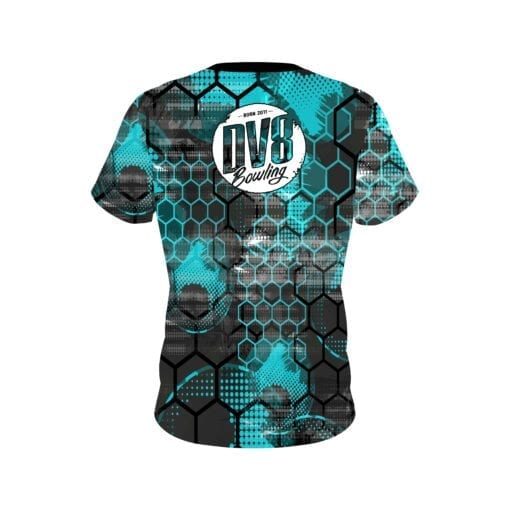 DV8 Teal Honeycomb CoolWick Bowling Jersey - Image 2