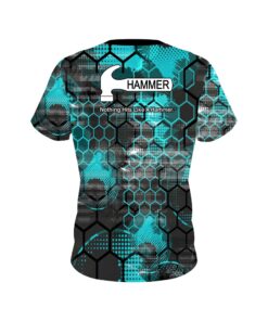 Alternative view of Hammer Teal Honeycomb CoolWick Bowling Jersey