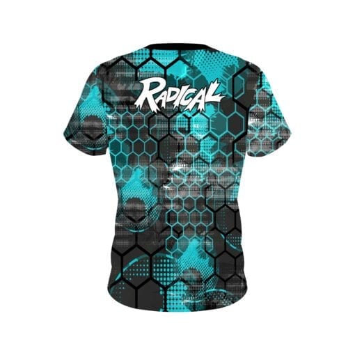 Radical Teal Honeycomb CoolWick Bowling Jersey - Image 2