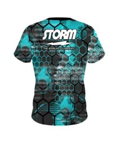 Alternative view of Storm Teal Honeycomb CoolWick Bowling Jersey