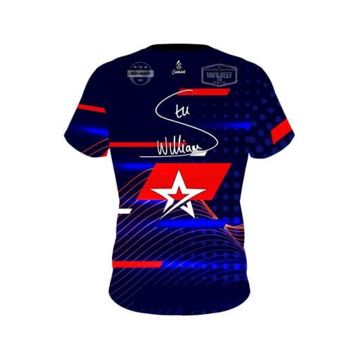 Roto Grip Stu Williams Red Blue CoolWick Bowling Jersey - Image 2
