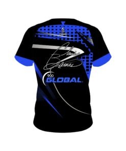 Alternative view of Chris Barnes Blue Slash CoolWick Bowling Jersey