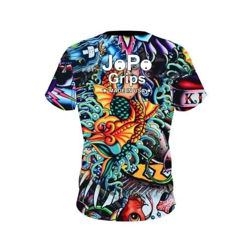 JoPo Grips Tattoo Sleeve CoolWick Bowling Jersey - Image 2