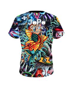 Alternative view of JoPo Grips Tattoo Sleeve CoolWick Bowling Jersey