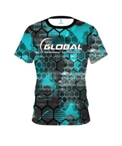 900 Global Teal Honeycomb CoolWick Bowling Jersey