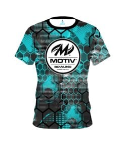 Motiv Teal Honeycomb CoolWick Bowling Jersey