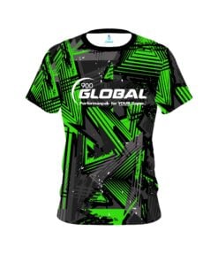 900 Global Green Triangles CoolWick Bowling Jersey