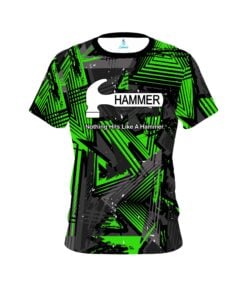 Hammer Green Triangles CoolWick Bowling Jersey