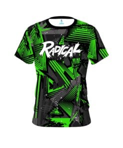 Radical Green Triangles CoolWick Bowling Jersey
