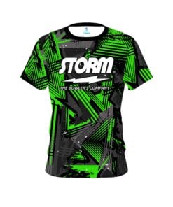 Storm Green Triangles CoolWick Bowling Jersey