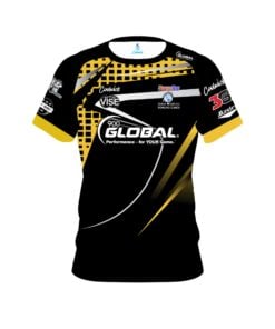 Chris Barnes Black Yellow Slash CoolWick Bowling Jersey