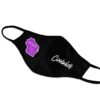 Wisconsin YBT Coolwick Black Purple Dye Sublimated Mask - Image 2