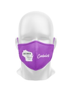 Wisconsin YBT Coolwick Purple White Dye Sublimated Mask