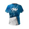 Motiv Blue Grungey CoolWick Bowling Jersey - Image 2