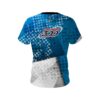 Columbia 300 Blue Grungey CoolWick Bowling Jersey - Image 2